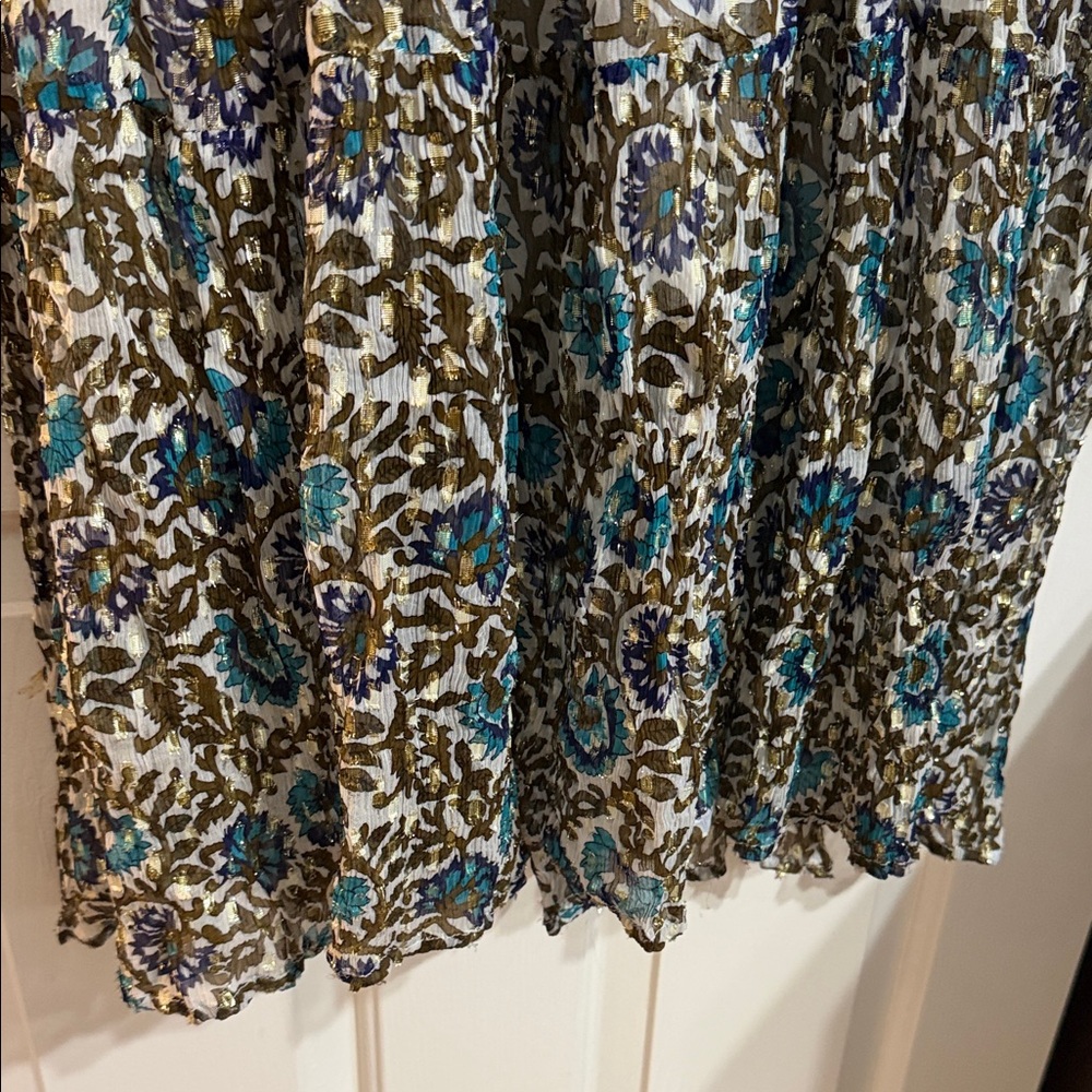 OLIPHANT Boho Floral Tiered Dress with Tassel Tie - Picture 5 of 7